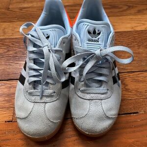 Adidas Men's Sky Blue and Black Sneakers